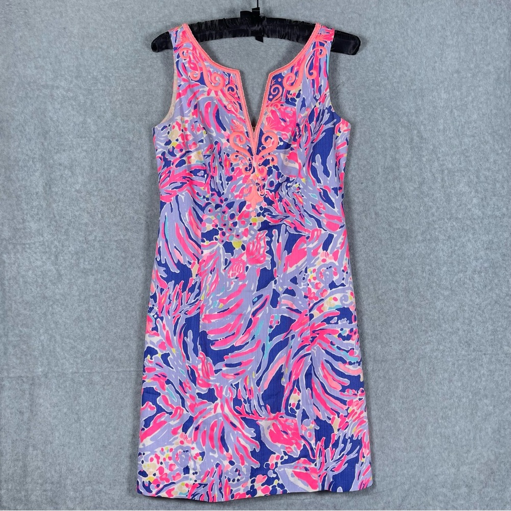 Lilly Pulitzer Shrimply Chic Lyssa Shift Party Dress Barbie Spring Summer Retro